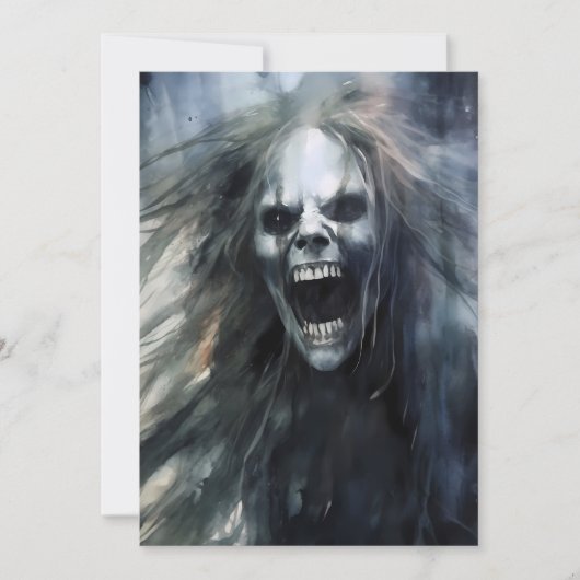 Schreeuwen Lelijk Kwaad Banshee Feestdagenkaart (Voorkant)