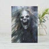 Schreeuwen Lelijk Kwaad Banshee Feestdagenkaart (Staand voorkant)