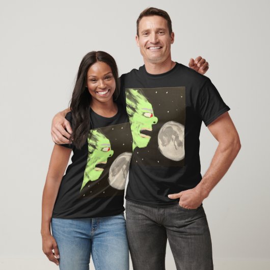 Schreeuwen op de maan t-shirt (Unisex)