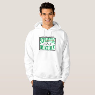 Schreeuwend binnen Glitch Art Cyberpunk Typografie Hoodie