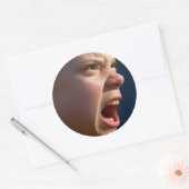 Schreeuwend Meisje grote ronde stickers (Envelop)