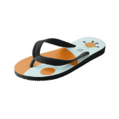 Schreeuwend oranje lichaam kinder teenslippers (Schuin)