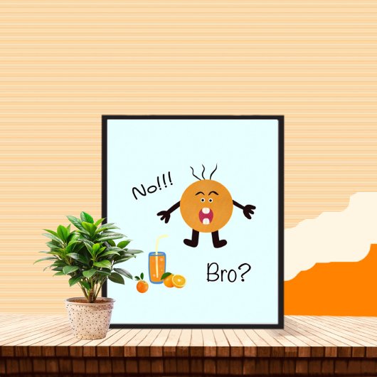 Schreeuwend sinaasappel poster