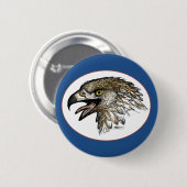 Schreeuwende adelaar ronde button 5,7 cm (Voorkant /achterkant)
