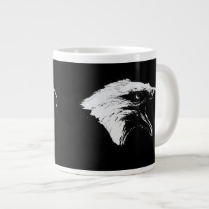 Schreeuwende Amerikaanse Zeearend in het zwart - K Grote Koffiekop