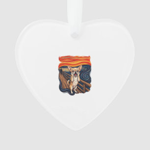 Schreeuwende Chihuahua Hond Schreeuw Brug_1 Ornament