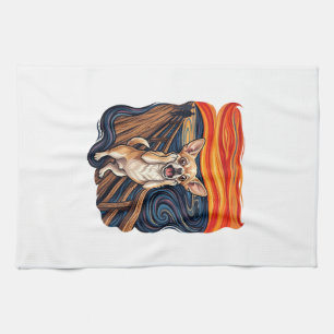 Schreeuwende Chihuahua Hond Schreeuw Brug_1 Theedoek