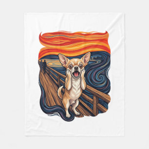 Schreeuwende Chihuahua-hond Schreeuwbrug_1 Fleece Deken