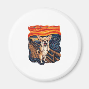Schreeuwende Chihuahua-hond Schreeuwbrug_1 Magneet