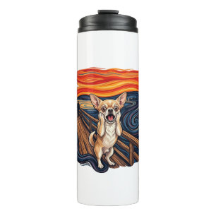 Schreeuwende Chihuahua-hond Schreeuwbrug_1 Thermosbeker