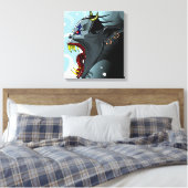 Schreeuwende Demon Canvas Afdruk (Insitu (Slaapkamer))