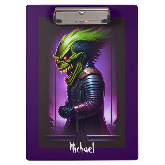 Schreeuwende Demon Zware Metal Kunst Klembord (Voorkant)