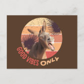 Schreeuwende ezel - alleen goede vibes briefkaart (Voorkant)