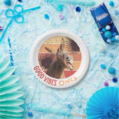 Schreeuwende ezel - alleen goede vibes papieren bordje (Feest)