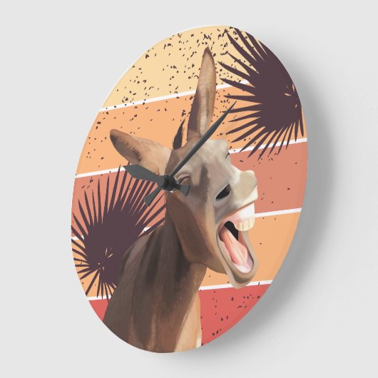 Schreeuwende ezel wandklok (Hoek)