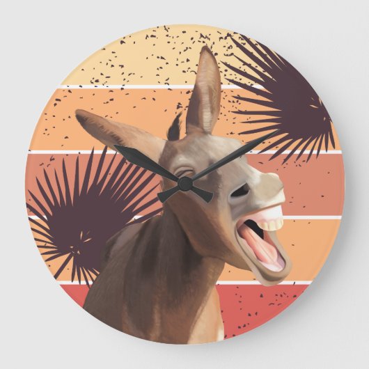 Schreeuwende ezel wandklok (Voorkant)