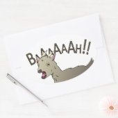 Schreeuwende geit doedel noedel Design Ovale Sticker (Envelop)