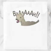 Schreeuwende geit doedel noedel Design Ovale Sticker (Tas)