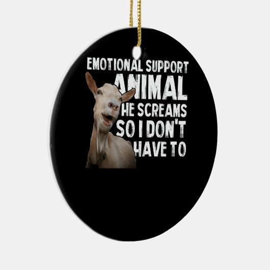 Schreeuwende Geit Emotionele Ondersteuning Dierlij Keramisch Ornament (Rechts)