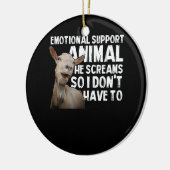 Schreeuwende Geit Emotionele Ondersteuning Dierlij Keramisch Ornament (Links)