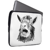 Schreeuwende Geit Grappige Tekening Laptop Sleeve (Voorkant Rechts)