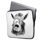 Schreeuwende Geit Grappige Tekening Laptop Sleeve (Voorkant Links)