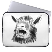 Schreeuwende Geit Grappige Tekening Laptop Sleeve (Voorkant)