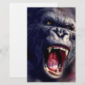 Schreeuwende Gorilla Briefpapier (Voorkant / Achterkant)
