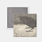 Schreeuwende Kraai (door Jan Mankes) Magneet (Voorkant / Achterkant)