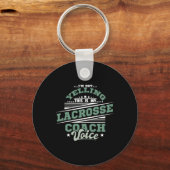 Schreeuwende Lacrosse Coach Stem Sleutelhanger (Voorkant)