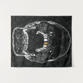 Schreeuwende Man gouden tandschedel Wandkleed (Voorkant (horizontaal))