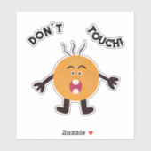Schreeuwende oranje man sticker (Vel)