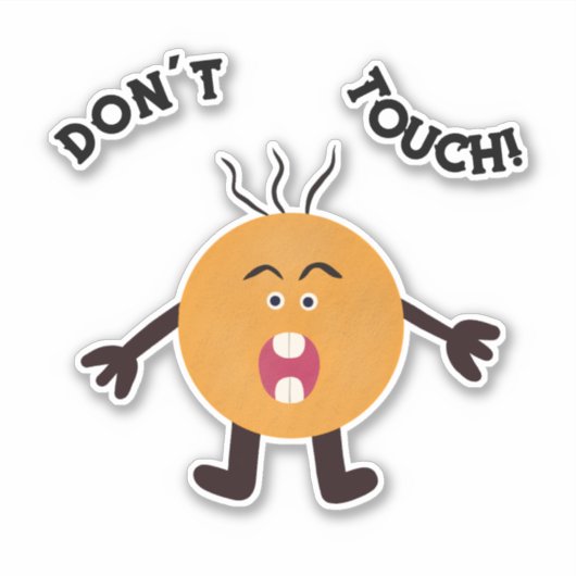 Schreeuwende oranje man sticker (Voorkant)