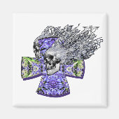 Schreeuwende schedel 2 magneet (Voorkant)