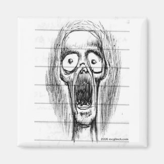 Schreeuwende schedel Guy Magneet