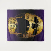 Schreeuwende schedel op Paarse - Schedels Wandkleed (Voorkant (horizontaal))