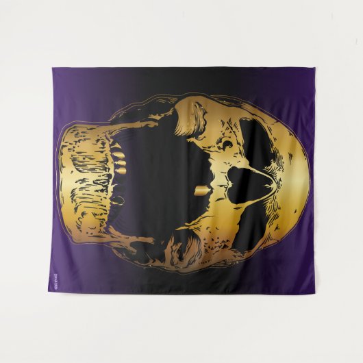 Schreeuwende schedel op Paarse - Schedels Wandkleed (Voorkant (horizontaal))