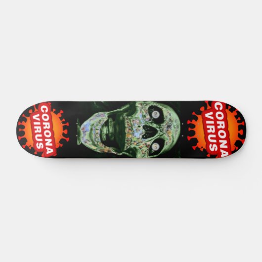 Schreeuwende Schedel Skateboard (Horizontaal)