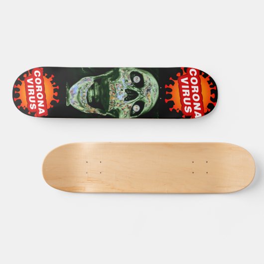 Schreeuwende Schedel Skateboard (Horizontaal)