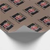 Schreeuwende Trump hoofd achter de gevangenis bars Cadeaupapier (Hoek)