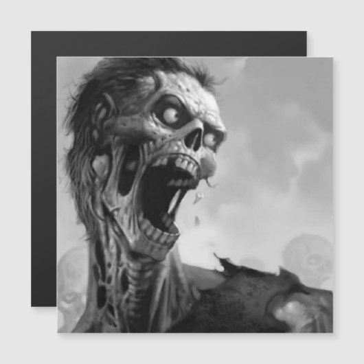 schreeuwende zombie (Voorkant / Achterkant)