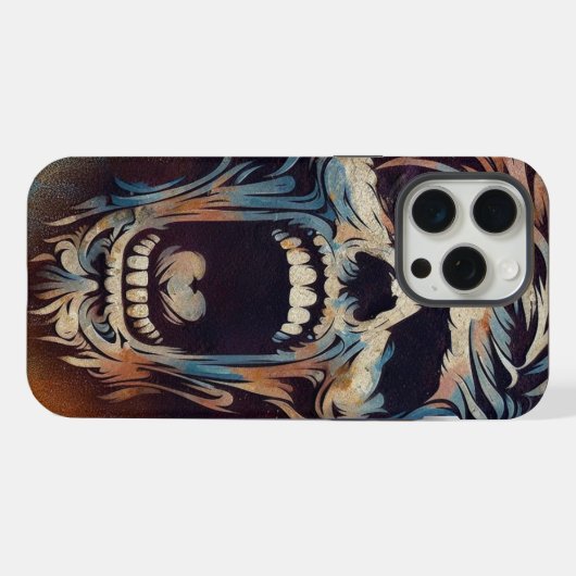 Schreeuwende Zombie iPhone Hoesje (Achterkant horizontaal)