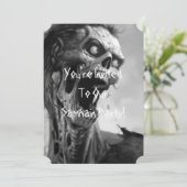 schreeuwende zombie kaart (Staand voorkant)