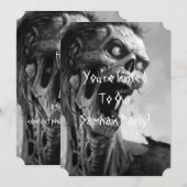 schreeuwende zombie kaart (Voorkant / Achterkant)