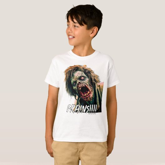 Schreeuwende Zombie T-shirt (Voorkant volledig)