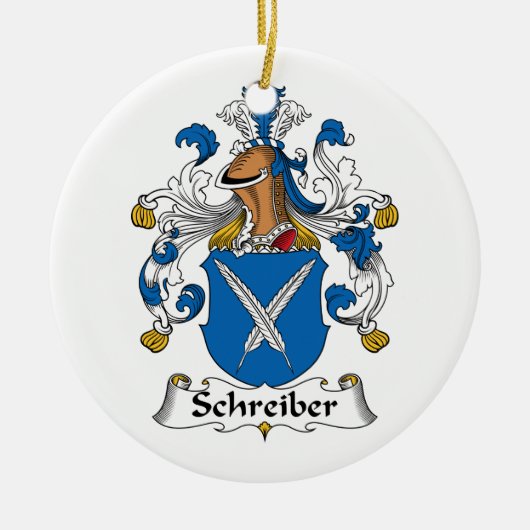 Schreiber Family Crest Keramisch Ornament (Voorkant)