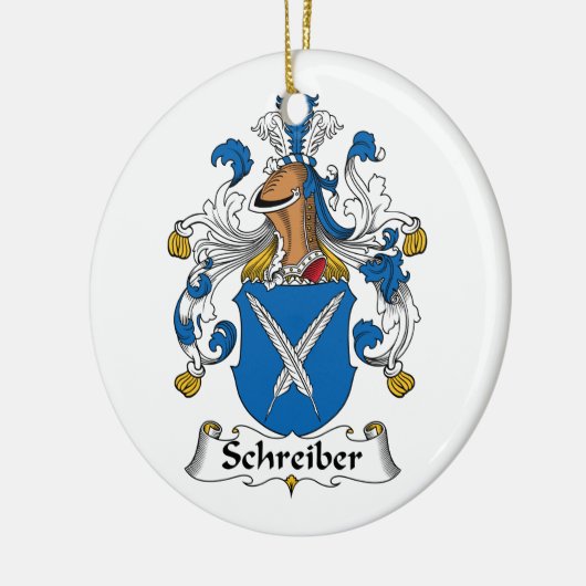 Schreiber Family Crest Keramisch Ornament (Links)