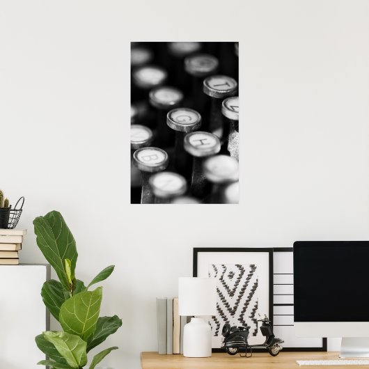 Schreibmaschinentasten Poster (Thuiskantoor)