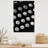 Schreibmaschinentraal Poster (Keuken)