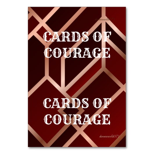 Schriefreferentiekaarten voor spel kaart (Voorkant)